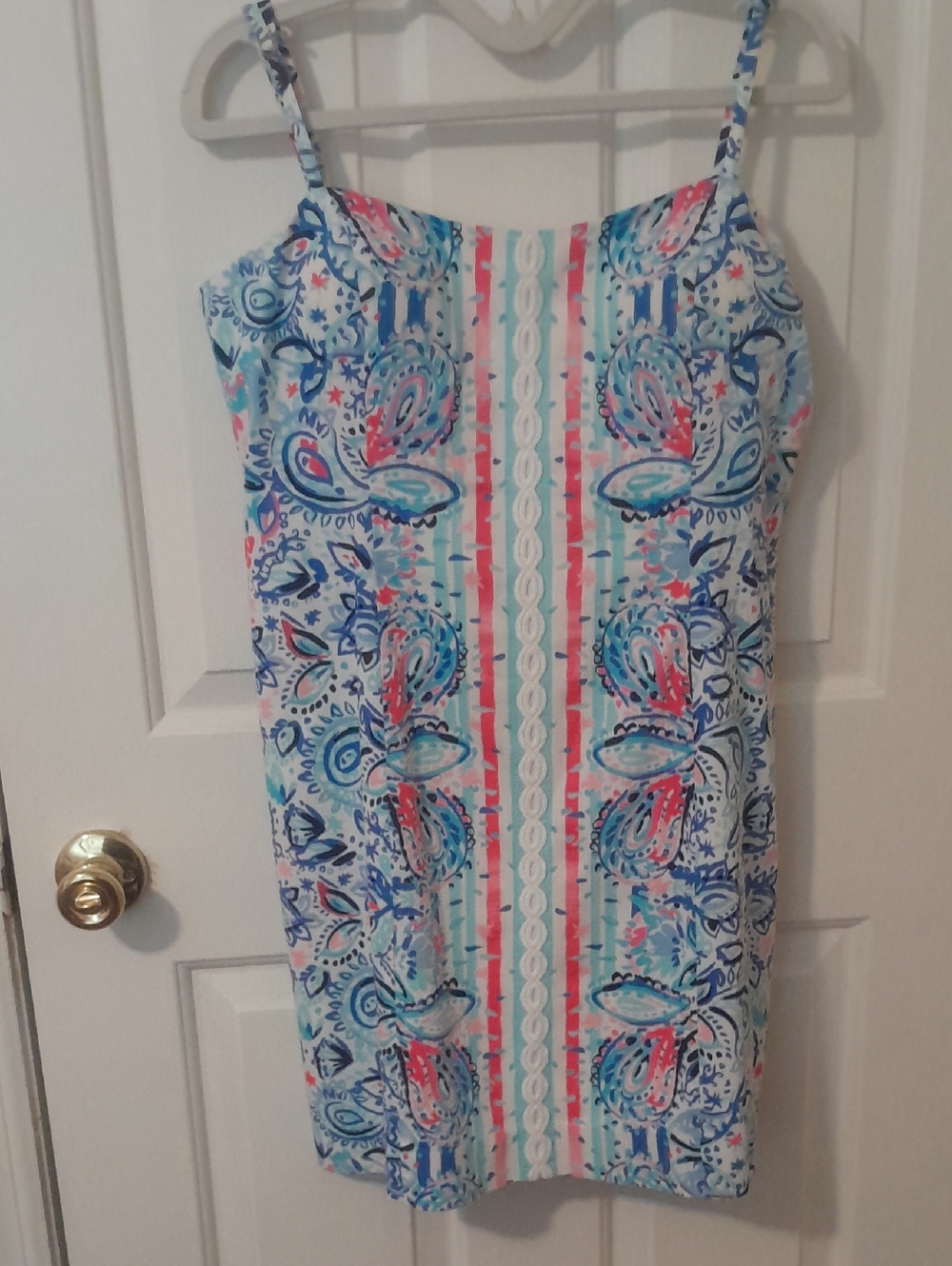 Lilly Pulitzer Pink And BLUE paisley SHELLI DRESS.NEVER WORN SIZE 10